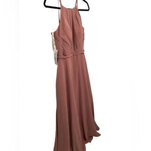 NWT Azazie Pink Dress Dusty Rose Sleeveless Formal Maxi